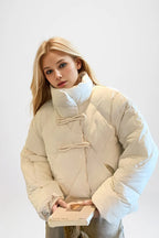 Leonie | Cropped Leather Jacket With Bow Detail For City Chic