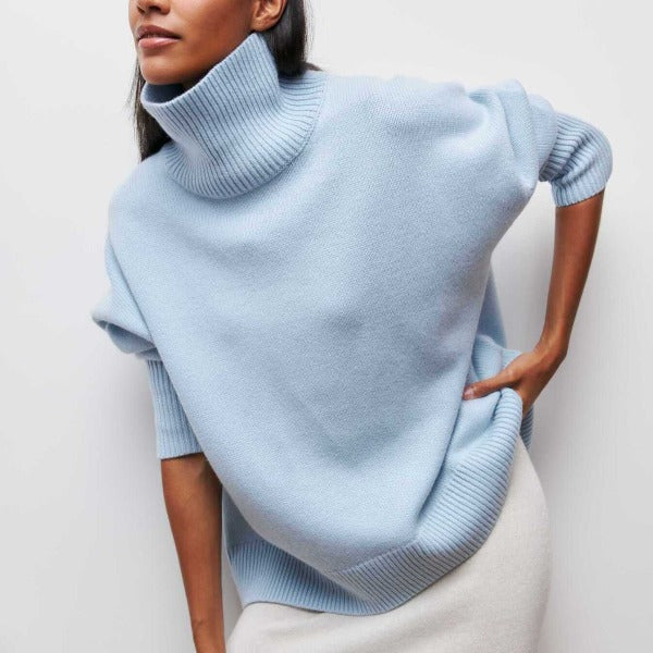 Evangeline | Oversized Knitted Jumper Turtleneck Loungewear