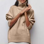 Evangeline | Oversized Knitted Jumper Turtleneck Loungewear
