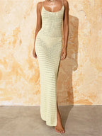 Wilhelmina | Knit Bodycon Beach Cover Up Maxi Dress