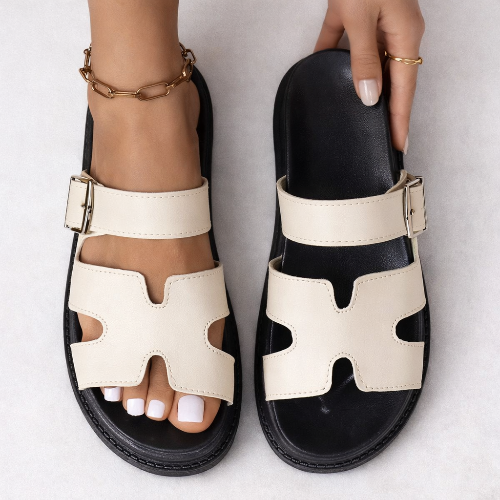 Felicity | Chunky Platform H-Strap Sandals for Summer