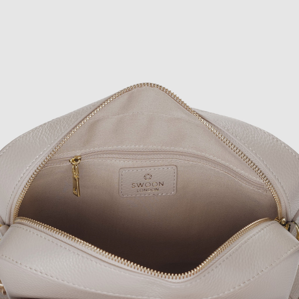 Aurelia | Soft Grain Leather Crossbody Sling Bag Calma Stone