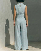 Anouk | Sleeveless Linen Jumpsuit Wide Leg Casual Chic