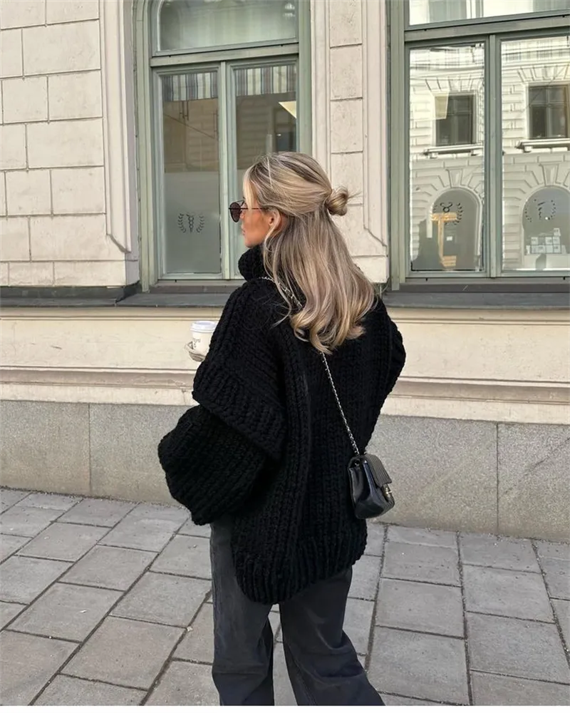 Vivienne | Chunky Knit Turtleneck Roll Neck Jumper Sweater