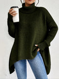 Coralie | Oversized Turtleneck Sweater With Asymmetric Hem