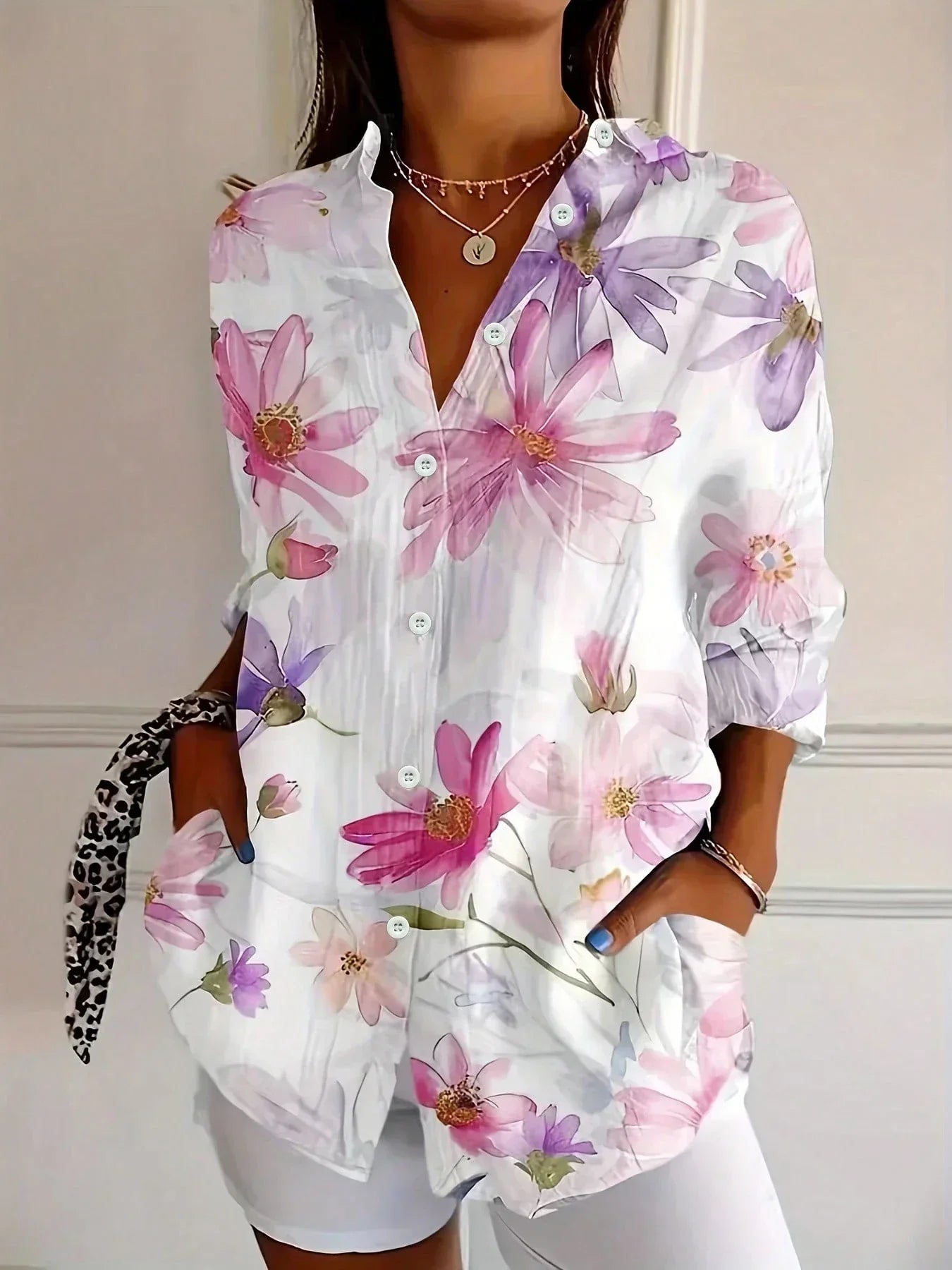 Ingrid | Relaxed Fit Colourful Abstract Print Blouse