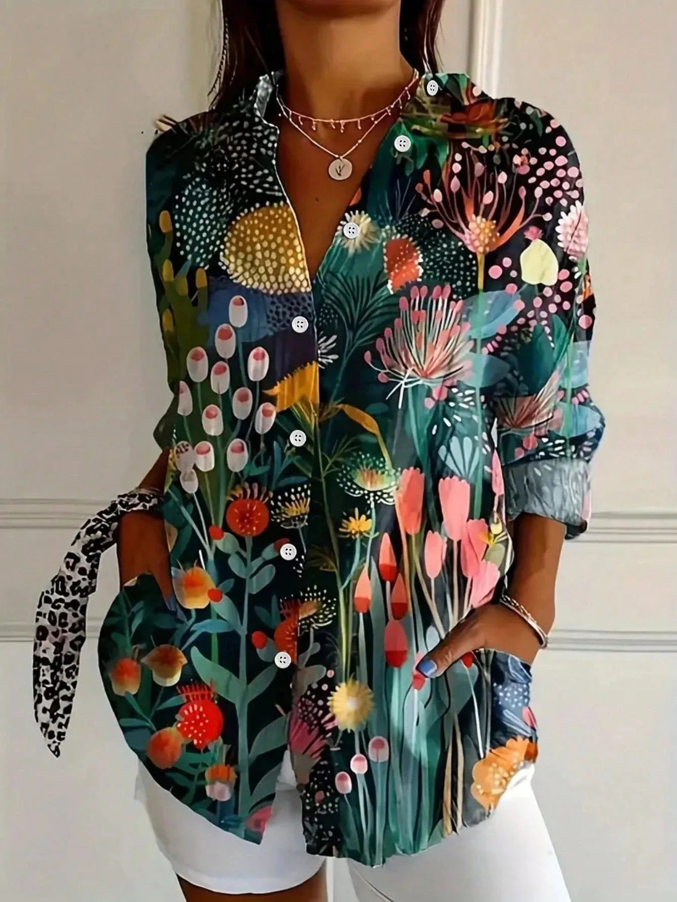 Ingrid | Relaxed Fit Colourful Abstract Print Blouse