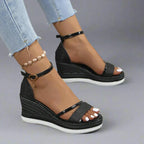 Solene | Women's Wedge Strap Sandals For Summer Occasions