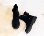Hermione | Black Chunky Heeled Ankle Boots Winter
