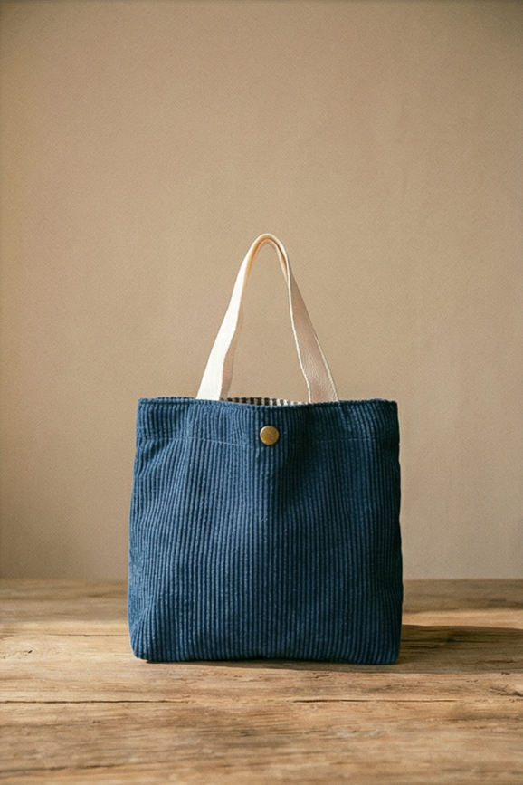 Romilly | Corduroy Canvas Tote Bag For Everyday Essentials