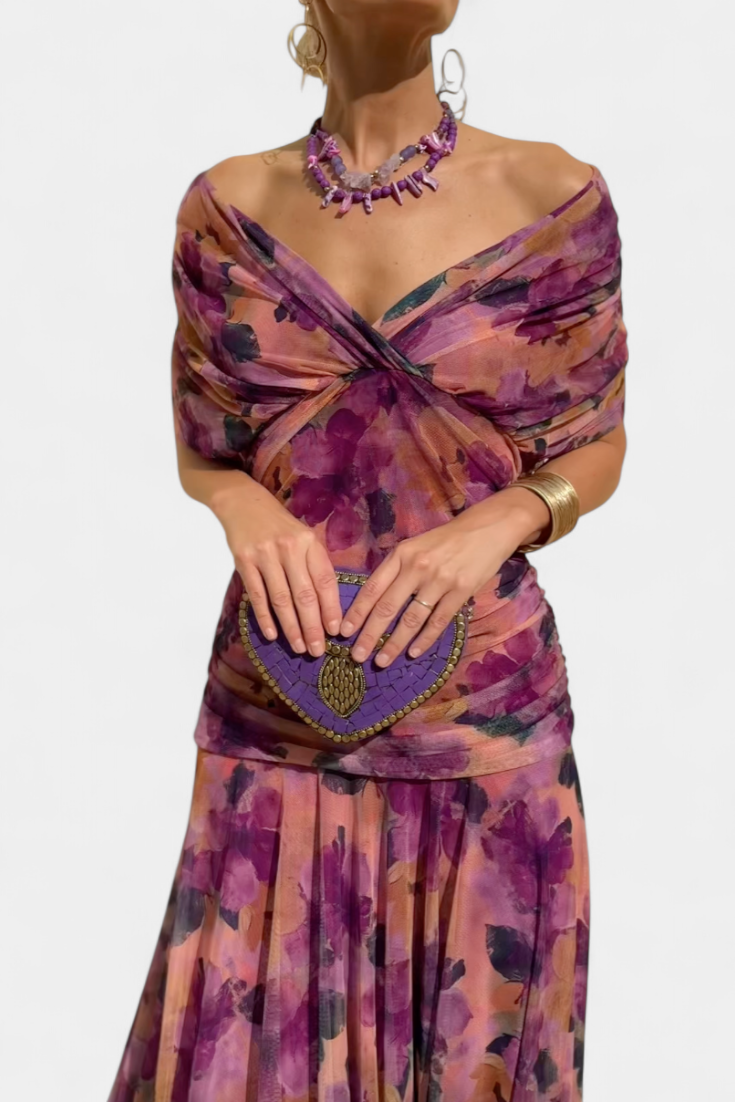 Josephine | Women Lace Drape Dress Wedding Guest Occasion