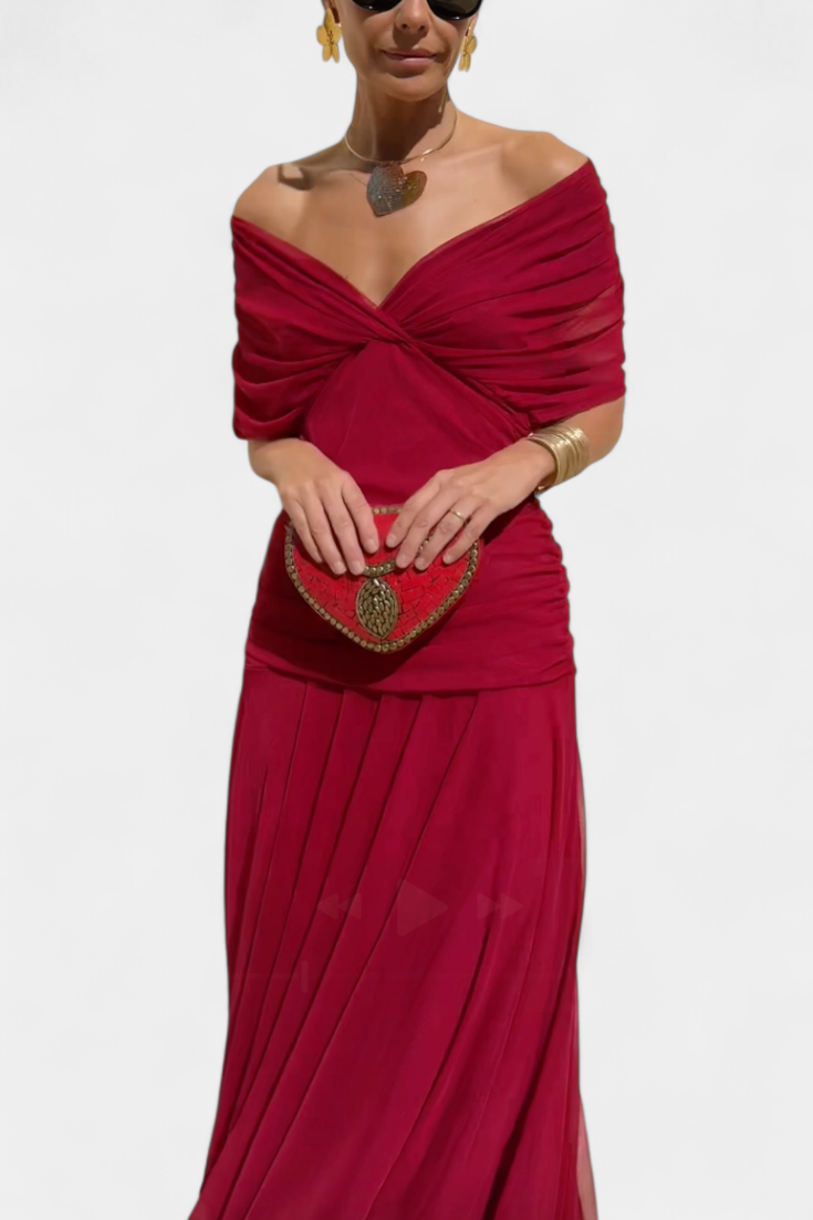 Josephine | Women Lace Drape Dress Wedding Guest Occasion