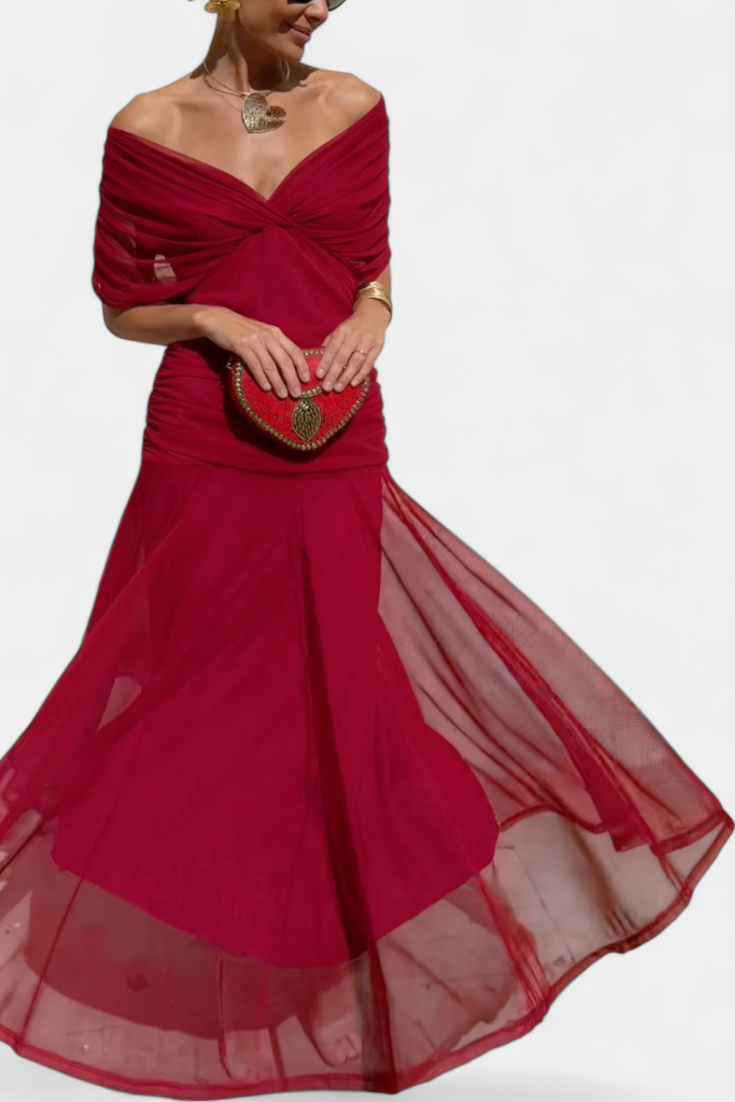 Josephine | Women Lace Drape Dress Wedding Guest Occasion