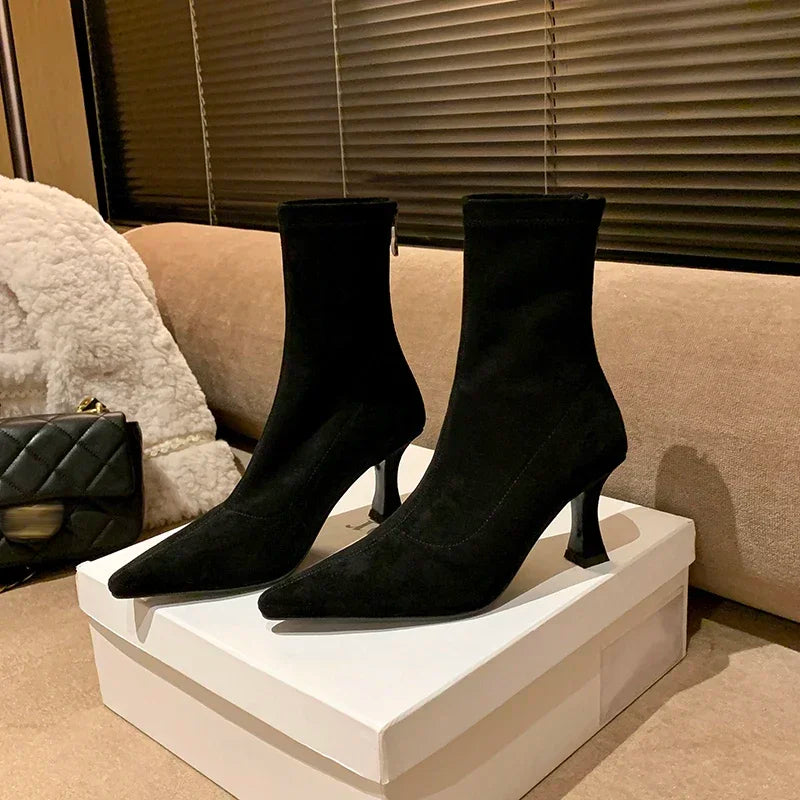 Constance | Women's Heeled Ankle Boots With Pointed Toe