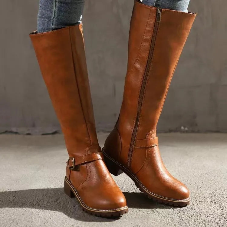 Tatiana | Black Brown Leather Chelsea Ankle Boots — Light Brown
