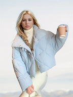 Leonie | Cropped Leather Jacket With Bow Detail For City Chic