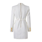 Rosalind | Belted Dress Coat Wedding Guest Blazer Dress