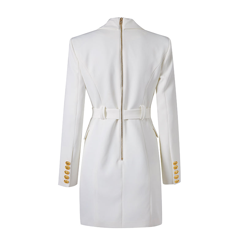 Rosalind | Belted Dress Coat Wedding Guest Blazer Dress