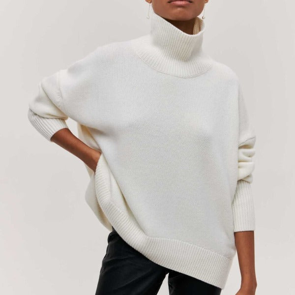 Evangeline | Oversized Knitted Jumper Turtleneck Loungewear