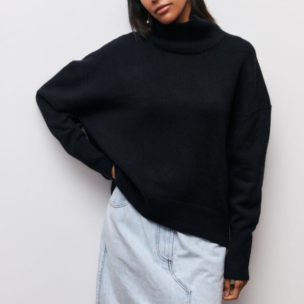 Evangeline | Oversized Knitted Jumper Turtleneck Loungewear