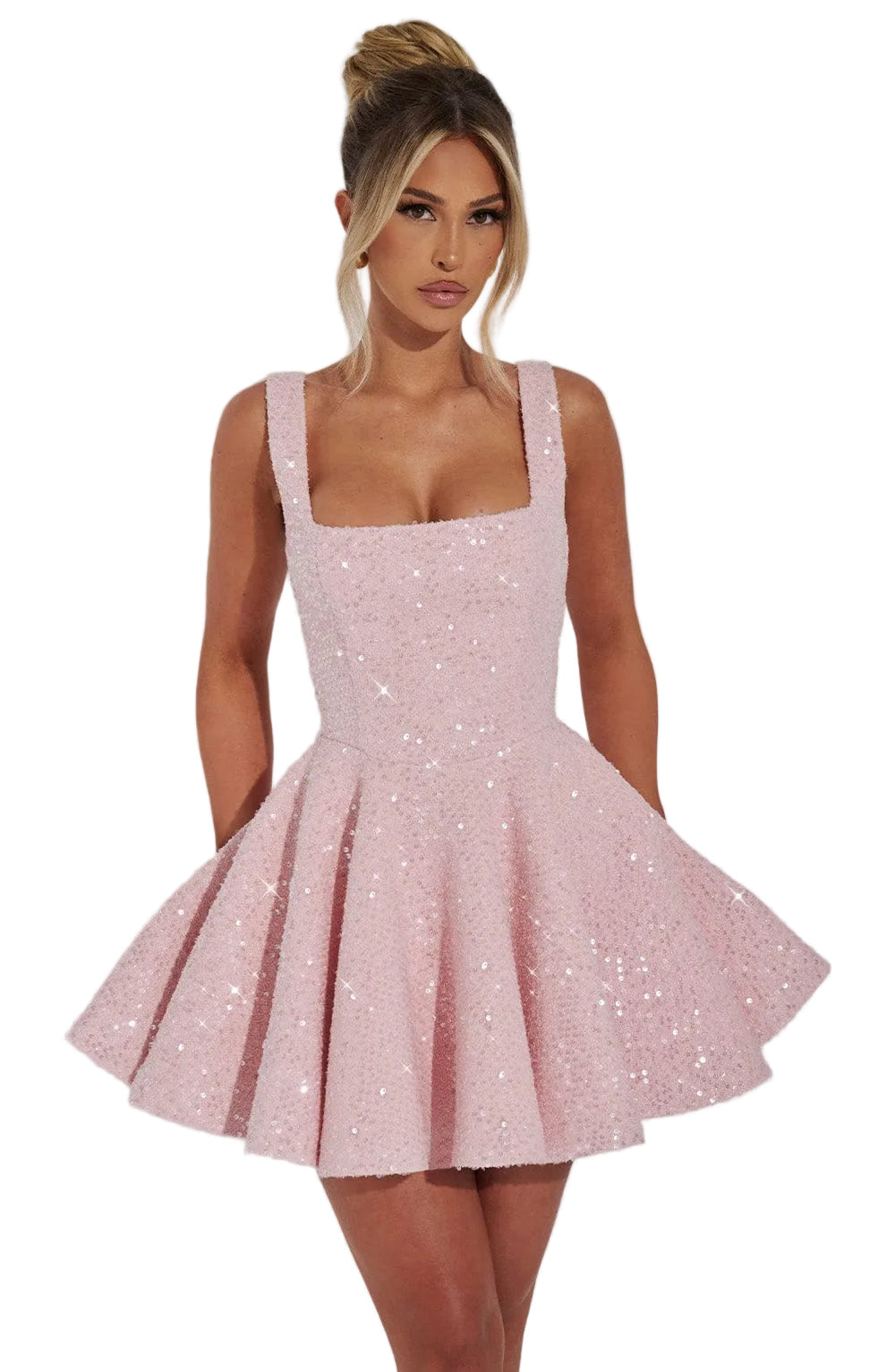 Floriane | Flared Mini Dress with Bow Detail for Special Occasions