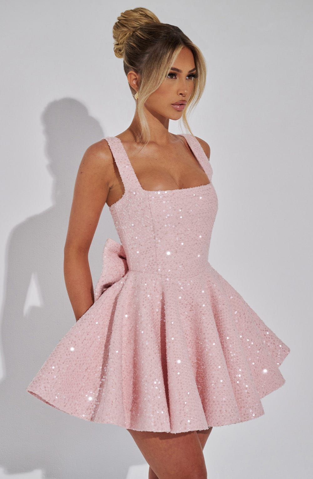 Floriane | Flared Mini Dress with Bow Detail for Special Occasions