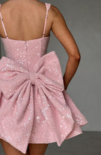 Floriane | Flared Mini Dress with Bow Detail for Special Occasions