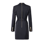 Rosalind | Belted Dress Coat Wedding Guest Blazer Dress