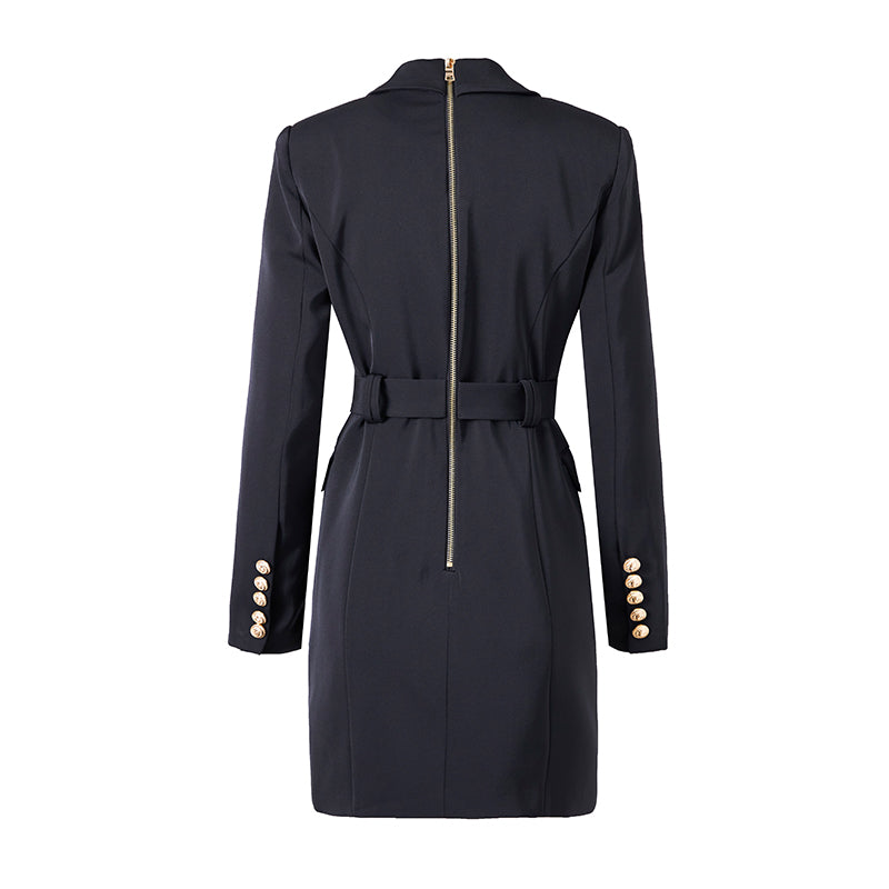 Rosalind | Belted Dress Coat Wedding Guest Blazer Dress