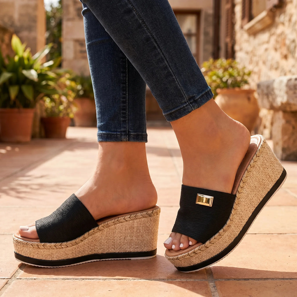 Soleira - Wedge Slide Sandals Wedge Slide Sandals 