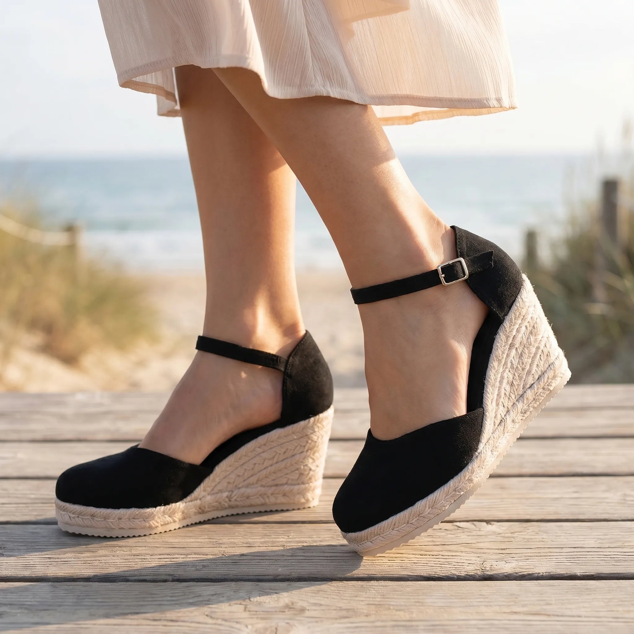 Solena - Closed Toe Wedge Sandals Closed Toe Wedge Sandals 