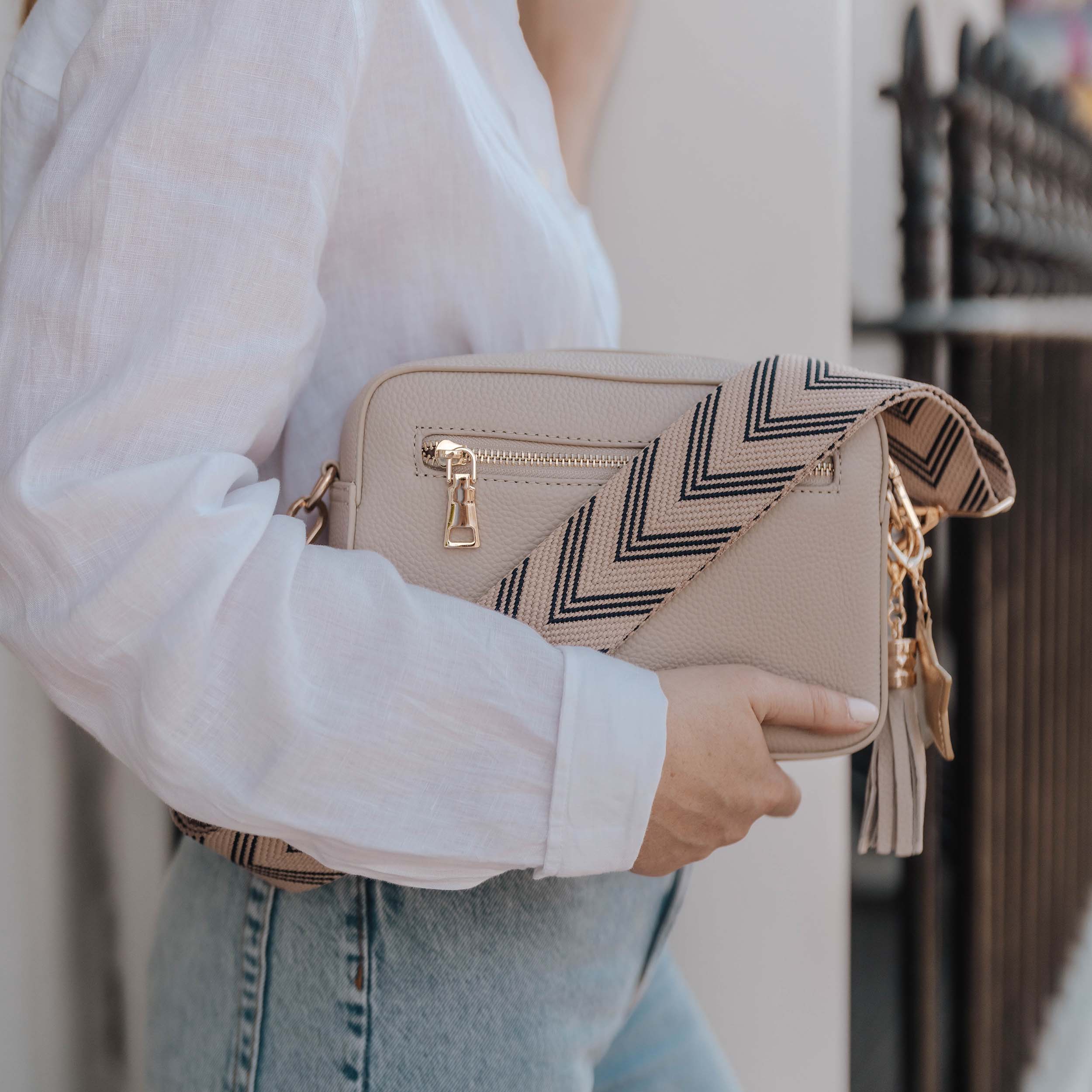 Aurelia | Soft Grain Leather Crossbody Sling Bag Calma Stone