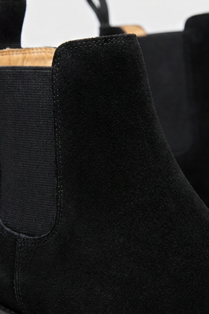 Yorick | Black Suede Leather Chelsea Ankle Boots Smart Casual