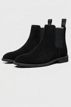Yorick | Black Suede Leather Chelsea Ankle Boots Smart Casual — Black