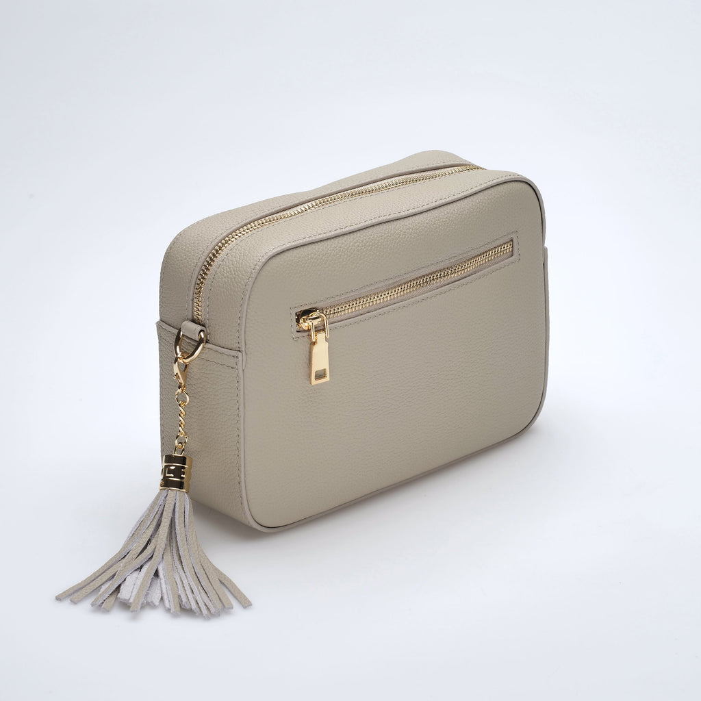 Aurelia | Soft Grain Leather Crossbody Sling Bag Calma Stone