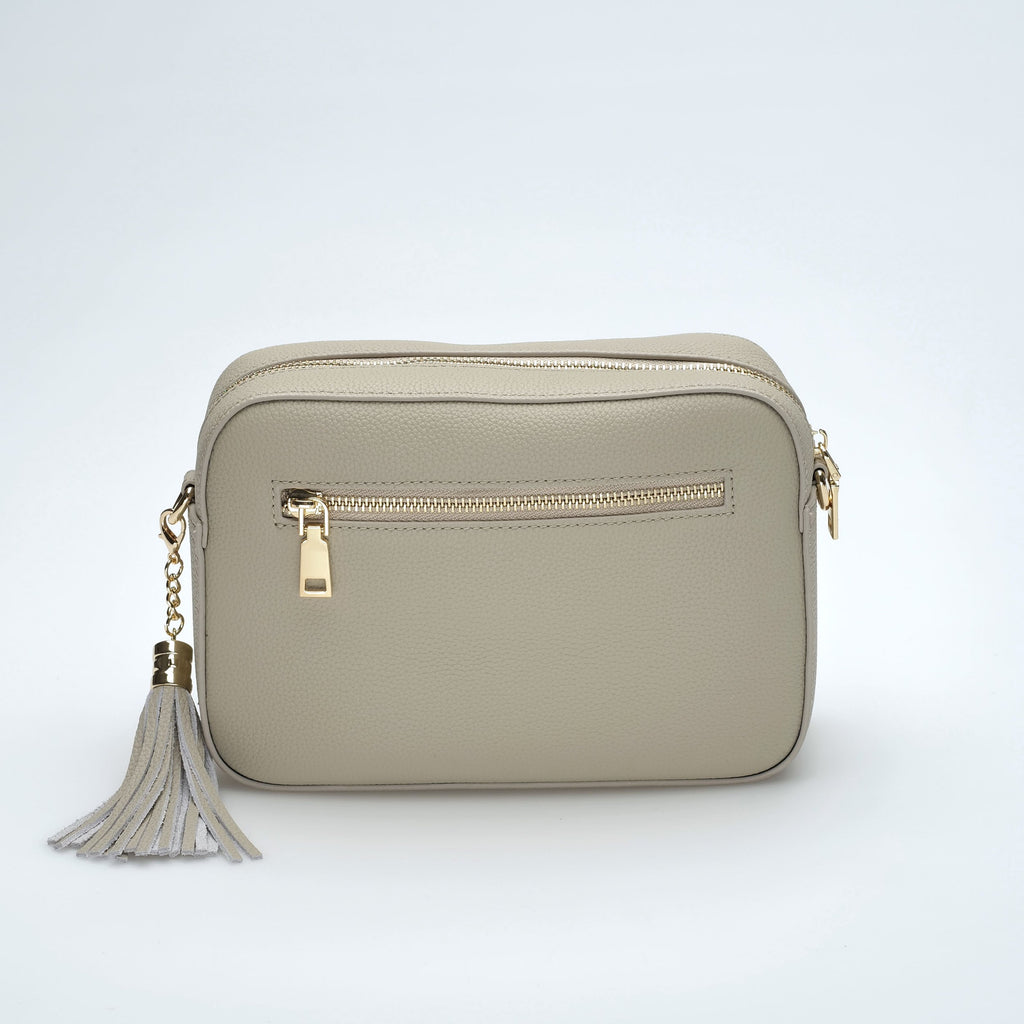 Aurelia | Soft Grain Leather Crossbody Sling Bag Calma Stone