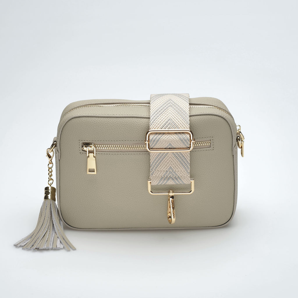 Aurelia | Soft Grain Leather Crossbody Sling Bag Calma Stone
