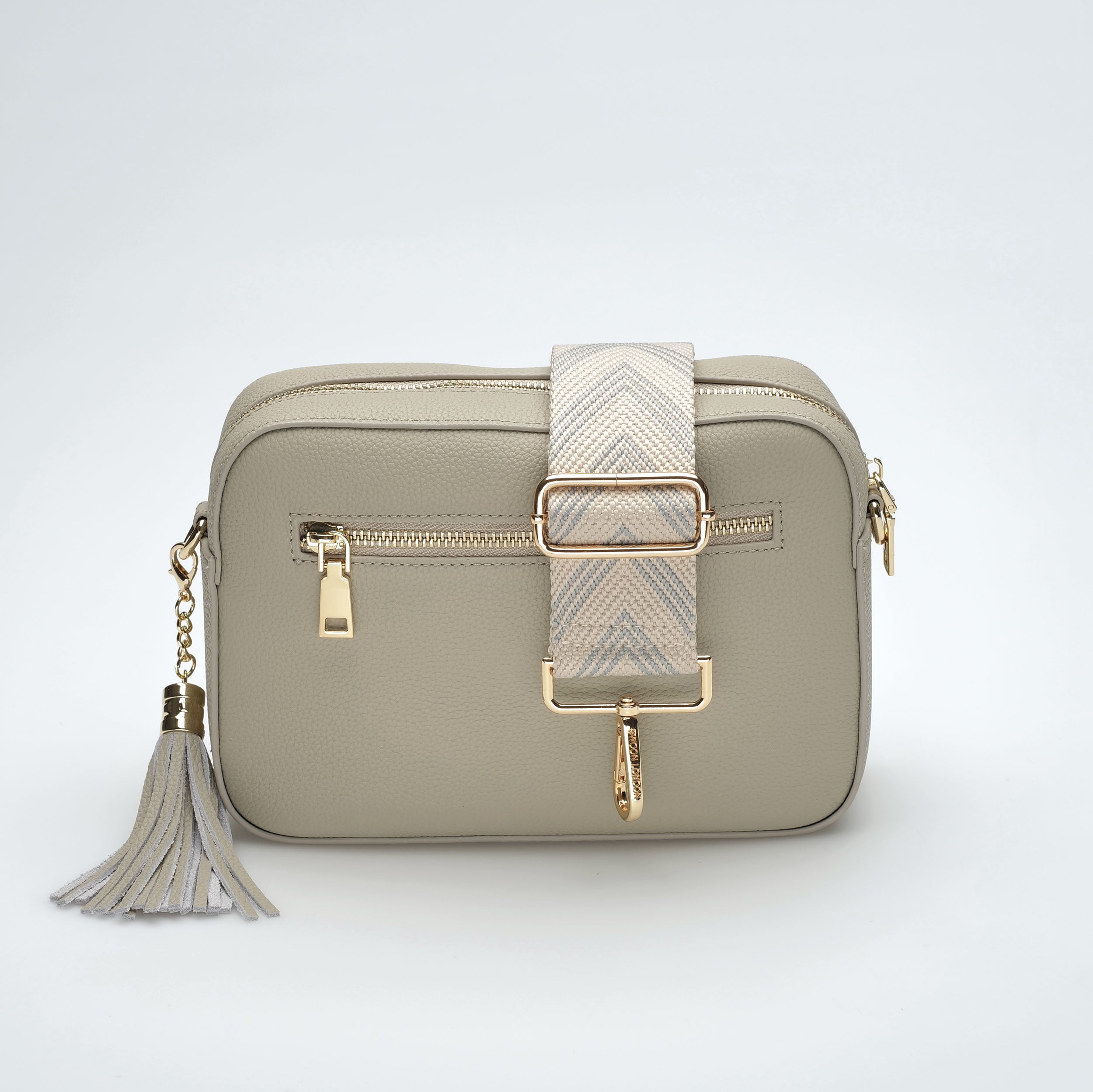 Aurelia | Soft Grain Leather Crossbody Sling Bag Calma Stone