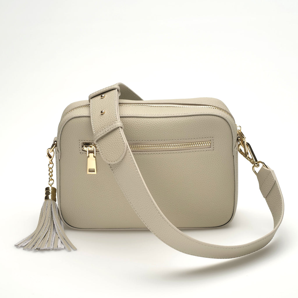 Aurelia | Soft Grain Leather Crossbody Sling Bag Calma Stone