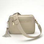 Aurelia | Soft Grain Leather Crossbody Sling Bag Calma Stone