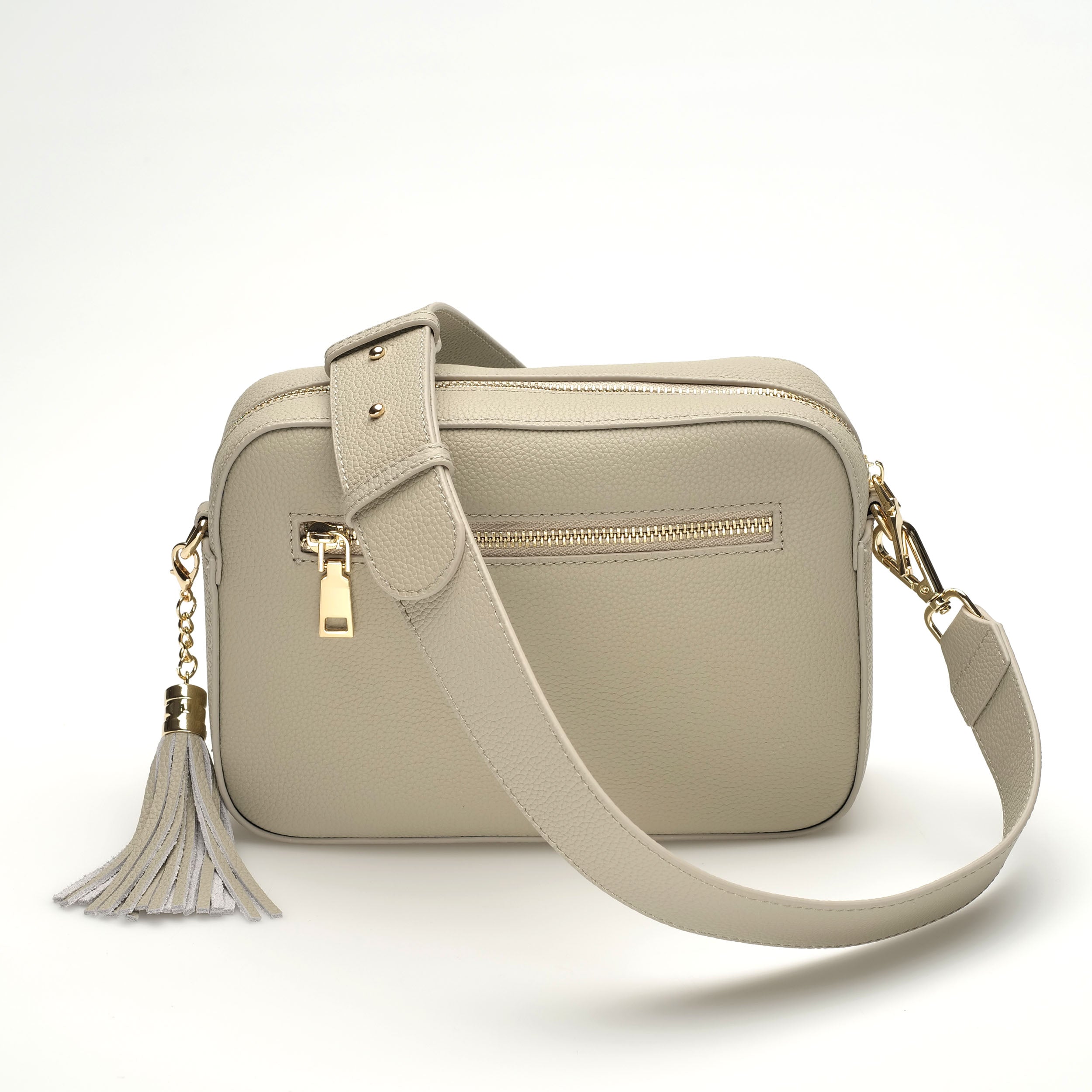 Aurelia | Soft Grain Leather Crossbody Sling Bag Calma Stone