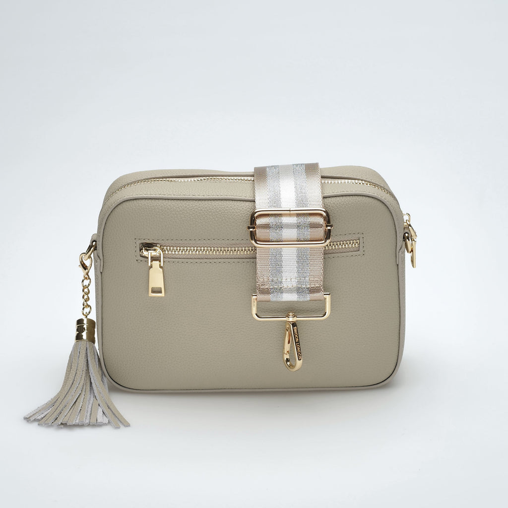Aurelia | Soft Grain Leather Crossbody Sling Bag Calma Stone