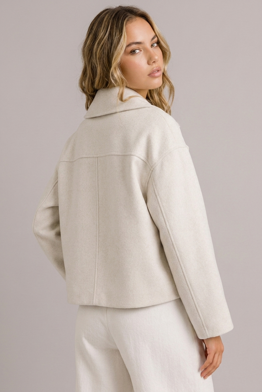 Violaine | Cropped Black Leather Puffer Blazer Jacket