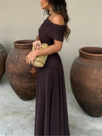 Giselle | Off-Shoulder Evening Garden Party Maxi Dress