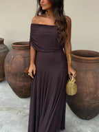 Giselle | Off-Shoulder Evening Garden Party Maxi Dress