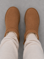 Iliana | Black Suede Leather Ankle Winter Boots
