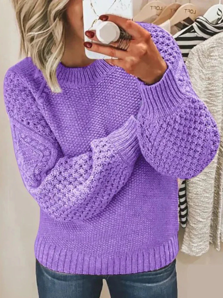 Elodie | Mesh Sweater In Soft Tones For Everyday Elegance