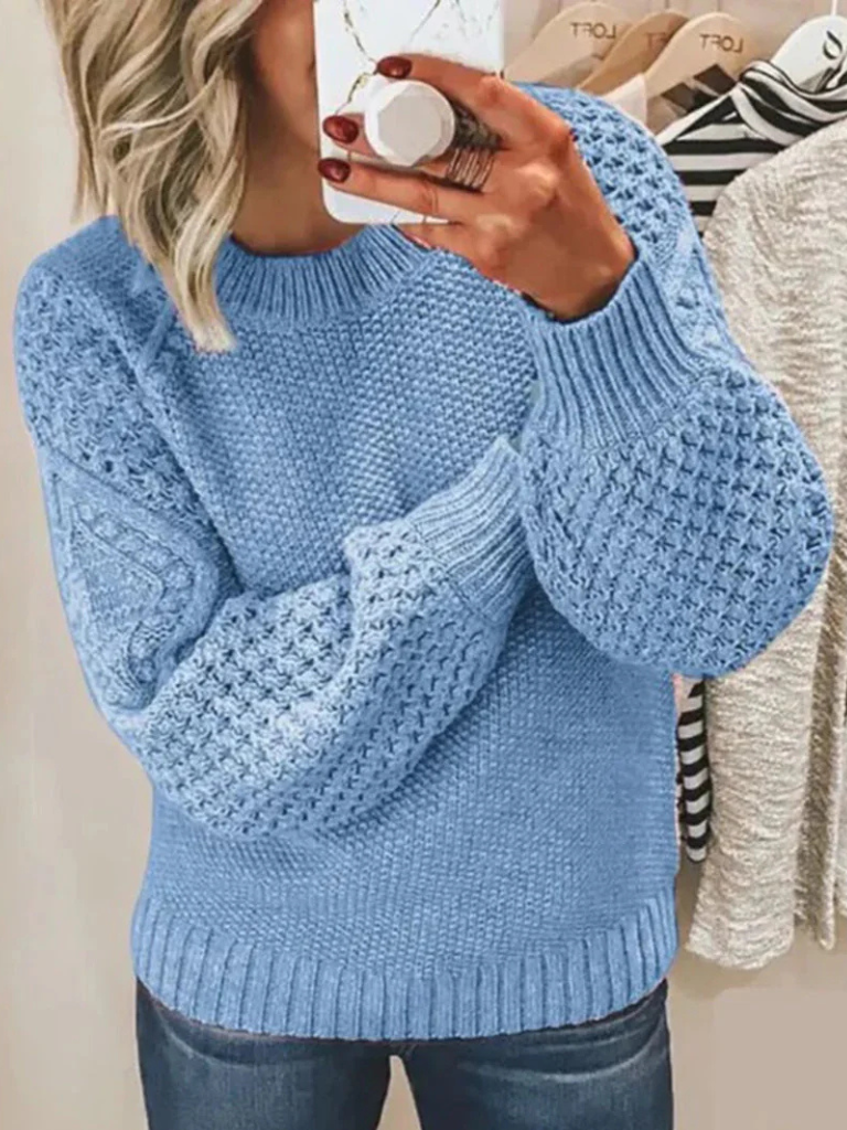 Elodie | Mesh Sweater In Soft Tones For Everyday Elegance