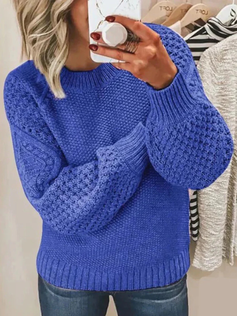 Elodie | Mesh Sweater In Soft Tones For Everyday Elegance