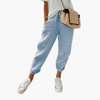 Noemie | Womens Relaxed Drawstring Summer Linen Trousers